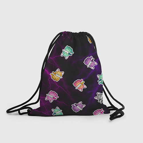 Мешок для обуви Котики и молнии / 3D-принт – фото 1