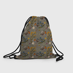 Рюкзак-мешок Малиновки и зверобой, цвет: 3D-принт