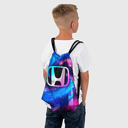 Рюкзак-мешок Honda неоновый космос, цвет: 3D-принт — фото 2