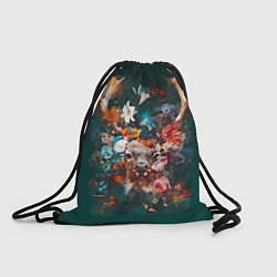 Рюкзак-мешок Сказочный олень Акварель, цвет: 3D-принт