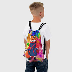 Рюкзак-мешок Лисичка-модница - нейросеть, цвет: 3D-принт — фото 2