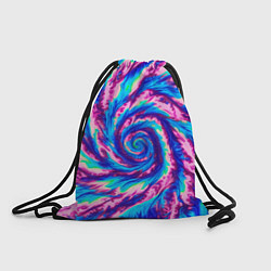 Рюкзак-мешок Тай-дай розово-голубой, цвет: 3D-принт