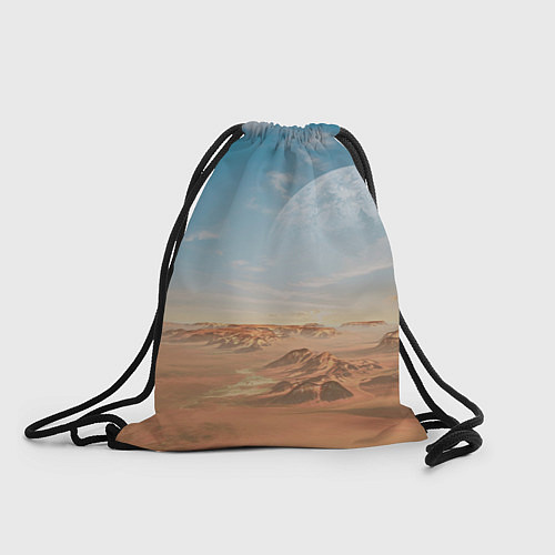 Мешок для обуви Пустынная планета и спутник / 3D-принт – фото 1
