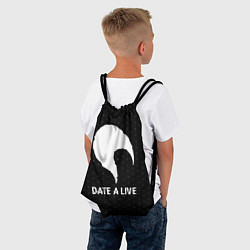 Рюкзак-мешок Date A Live glitch на темном фоне, цвет: 3D-принт — фото 2
