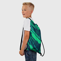 Рюкзак-мешок Бирюзовая текстура, цвет: 3D-принт — фото 2