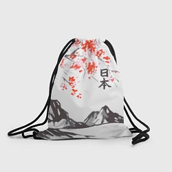 Рюкзак-мешок Цветущая сакура и солнце - Япония, цвет: 3D-принт