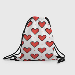 Рюкзак-мешок Pixel heart, цвет: 3D-принт