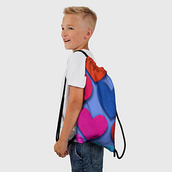 Рюкзак-мешок Паттерн сердечки, цвет: 3D-принт — фото 2