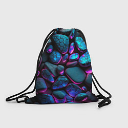 Рюкзак-мешок Неоновые камни, цвет: 3D-принт