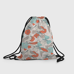 Рюкзак-мешок Птички и маки, цвет: 3D-принт