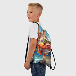 Рюкзак-мешок Карп в солнечных очках, цвет: 3D-принт — фото 2