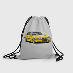 Рюкзак-мешок Желтая бмв, цвет: 3D-принт
