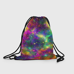 Рюкзак-мешок Яркий неоновый космос, цвет: 3D-принт