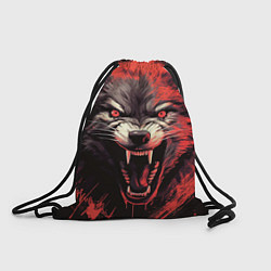 Рюкзак-мешок Злой волк, цвет: 3D-принт