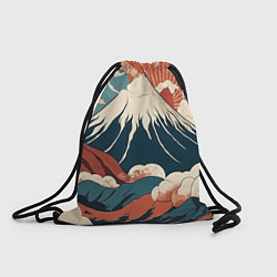 Рюкзак-мешок Ретро Фудзияма, цвет: 3D-принт