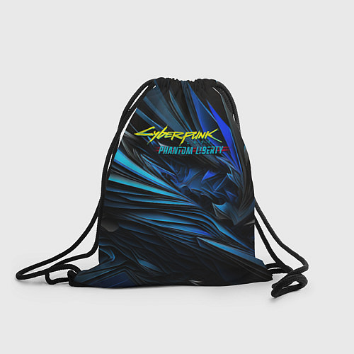 Мешок для обуви Cyberpunk 2077 phantom liberty blue logo / 3D-принт – фото 1