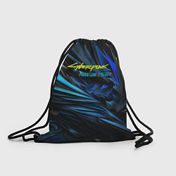 Мешок для обуви Cyberpunk 2077 phantom liberty blue logo