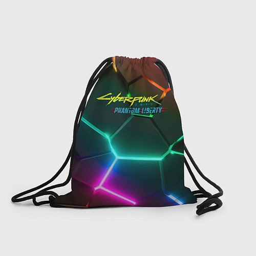 Мешок для обуви Cyberpunk 2077 phantom liberty logo neon / 3D-принт – фото 1