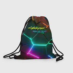 Мешок для обуви Cyberpunk 2077 phantom liberty logo neon