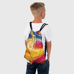 Рюкзак-мешок Цветная волна, цвет: 3D-принт — фото 2