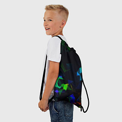 Рюкзак-мешок Midjourney Цветные осколки геометрии, цвет: 3D-принт — фото 2
