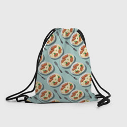 Рюкзак-мешок Пюрешка с сосисками, цвет: 3D-принт