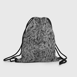 Рюкзак-мешок Густой серый мех, цвет: 3D-принт
