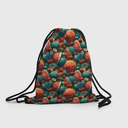 Рюкзак-мешок Тропические фрукты паттерн, цвет: 3D-принт