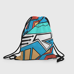 Рюкзак-мешок Ломанные линии, цвет: 3D-принт