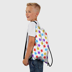 Рюкзак-мешок Разноцветные звезды, цвет: 3D-принт — фото 2