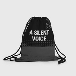 Мешок для обуви A Silent Voice glitch на темном фоне: символ сверх
