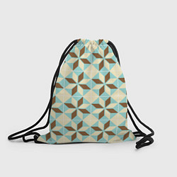 Рюкзак-мешок Brown blue pattern, цвет: 3D-принт
