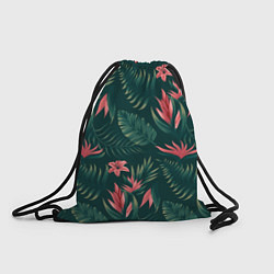 Рюкзак-мешок Красные цветы папоротника, цвет: 3D-принт