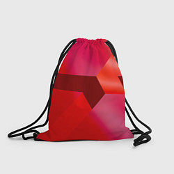 Рюкзак-мешок Красная геометрия, цвет: 3D-принт