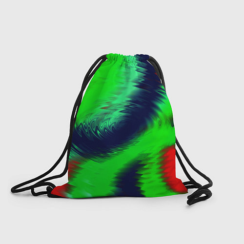 Мешок для обуви Красно-зеленый абстрактный узор / 3D-принт – фото 1