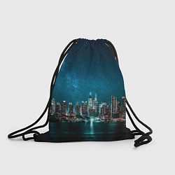 Рюкзак-мешок Большой город в звездах, цвет: 3D-принт