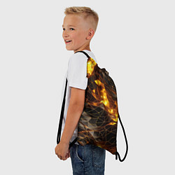 Рюкзак-мешок Золотистая текстура, цвет: 3D-принт — фото 2