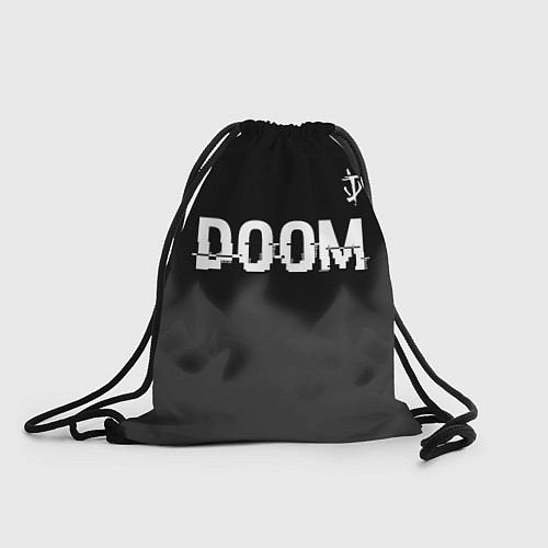 Мешок для обуви Doom glitch на темном фоне: символ сверху / 3D-принт – фото 1