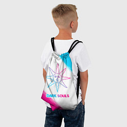 Рюкзак-мешок Dark Souls neon gradient style, цвет: 3D-принт — фото 2