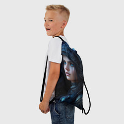 Рюкзак-мешок Космическая девушка, цвет: 3D-принт — фото 2