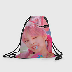 Рюкзак-мешок Jennie Black pink, цвет: 3D-принт