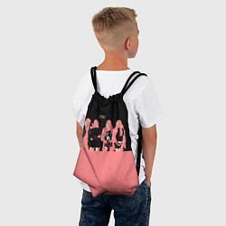 Рюкзак-мешок BLACK PINK на черно-розовом, цвет: 3D-принт — фото 2