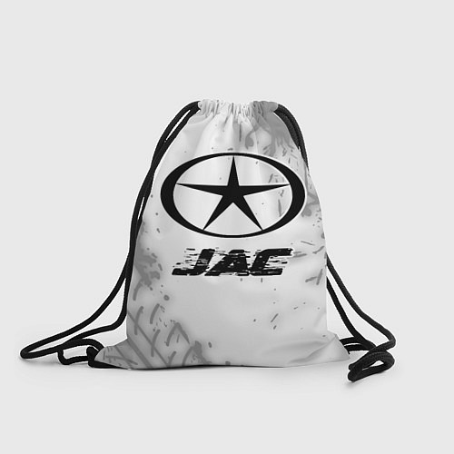 Мешок для обуви JAC speed на светлом фоне со следами шин / 3D-принт – фото 1