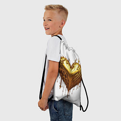 Рюкзак-мешок Золотое сердце, цвет: 3D-принт — фото 2