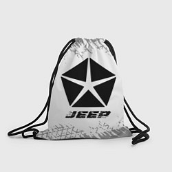 Рюкзак-мешок Jeep speed на светлом фоне со следами шин, цвет: 3D-принт