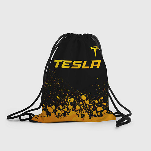 Мешок для обуви Tesla - gold gradient: символ сверху / 3D-принт – фото 1