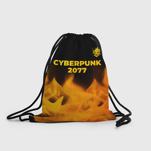 Мешок для обуви Cyberpunk 2077 - gold gradient: символ сверху / 3D-принт – фото 1