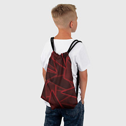 Рюкзак-мешок Красные треугольники, неон, цвет: 3D-принт — фото 2