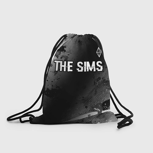 Мешок для обуви The Sims glitch на темном фоне: символ сверху / 3D-принт – фото 1