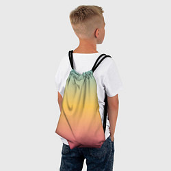 Рюкзак-мешок Градиент Персиковый закат, цвет: 3D-принт — фото 2
